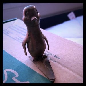 Hudson Pewter Penguin Crossed Skis Figurine